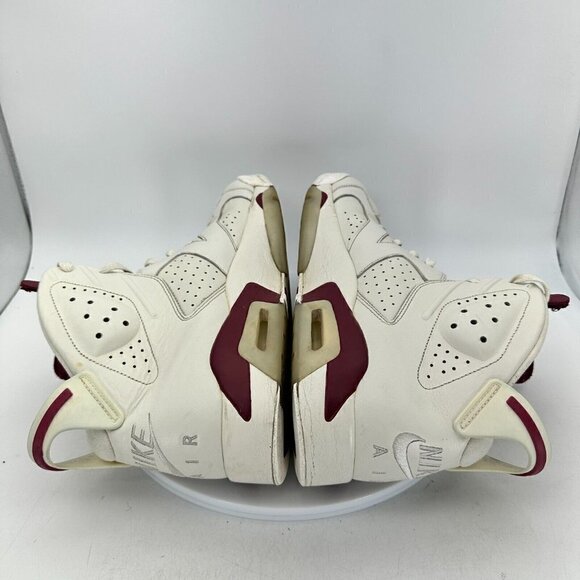 Nike Air Jordan 6 Retro Men Size 13 384664–116 Red Maroon White Basketball Shoes - Picture 8 of 14